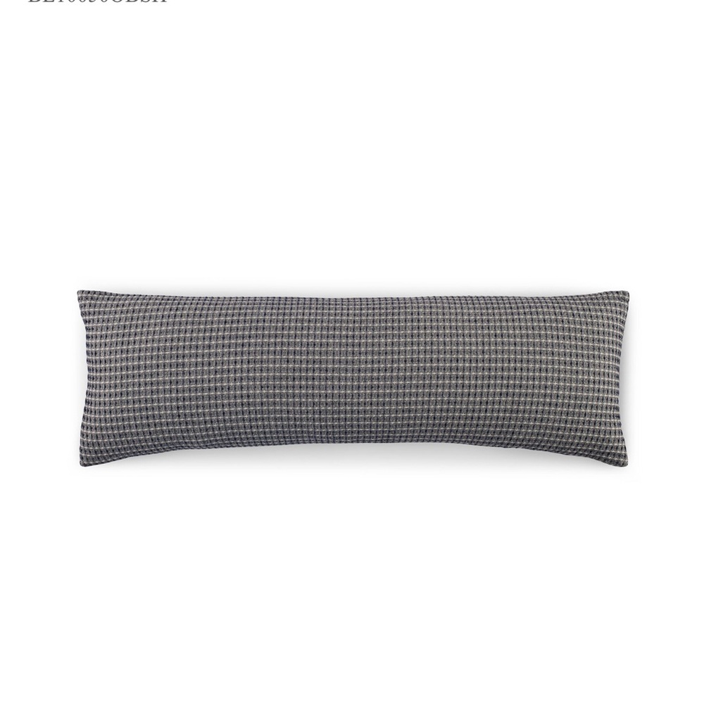 Mitchell Gold + Bob Williams Blue White Waffle Oversized Lumbar Onlong Pillow